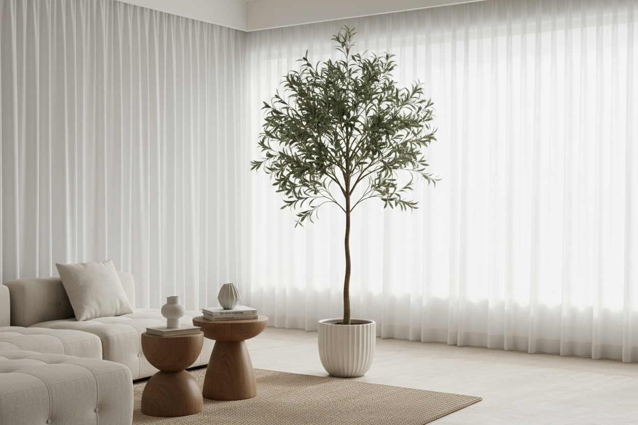 Minimalist plant in modern interior